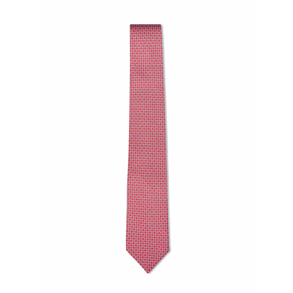 Ferragamo Men's Red Ties, One Size, Carato Tie