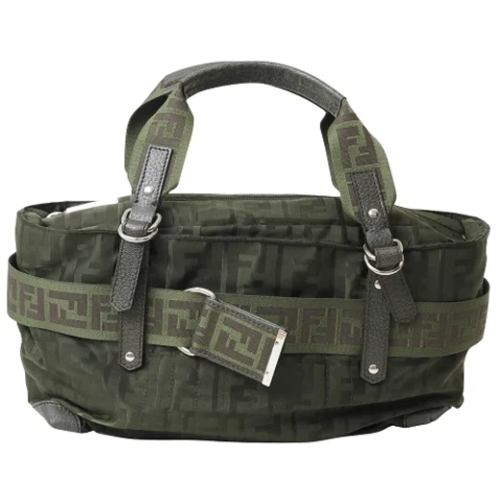 Fendi Vintage Pre-owned Canvas fendi-bags Green Dames