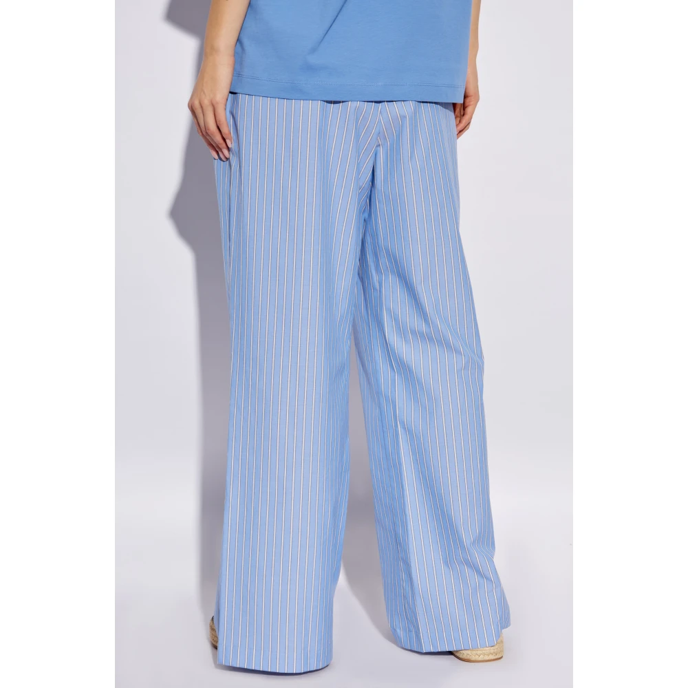 Marni Katoenen broek met gestreept patroon Blue Dames