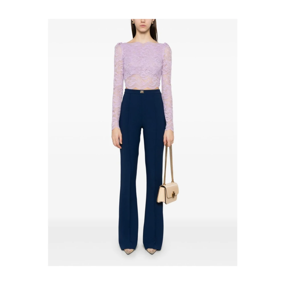Elisabetta Franchi Blauwe Stijlvolle Broek Blue Dames