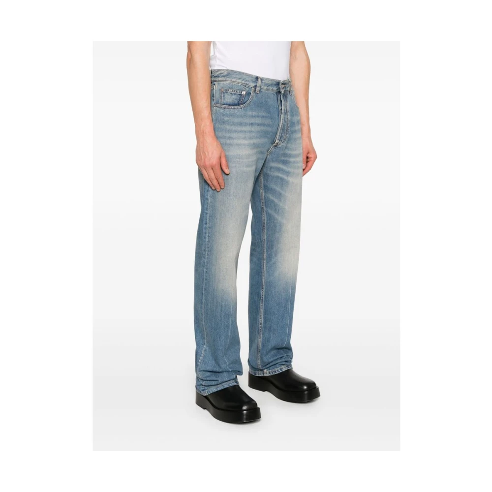 alexander mcqueen Poederblauwe Klassieke Jeans met Logopatch Blue Heren