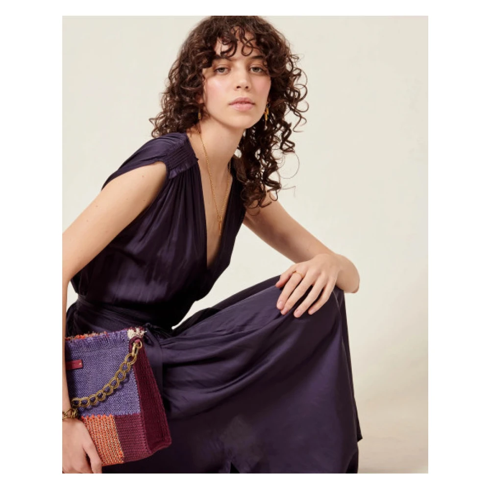 Sessun Getailleerde Lange Jurk Lavinia Multicolor Dames