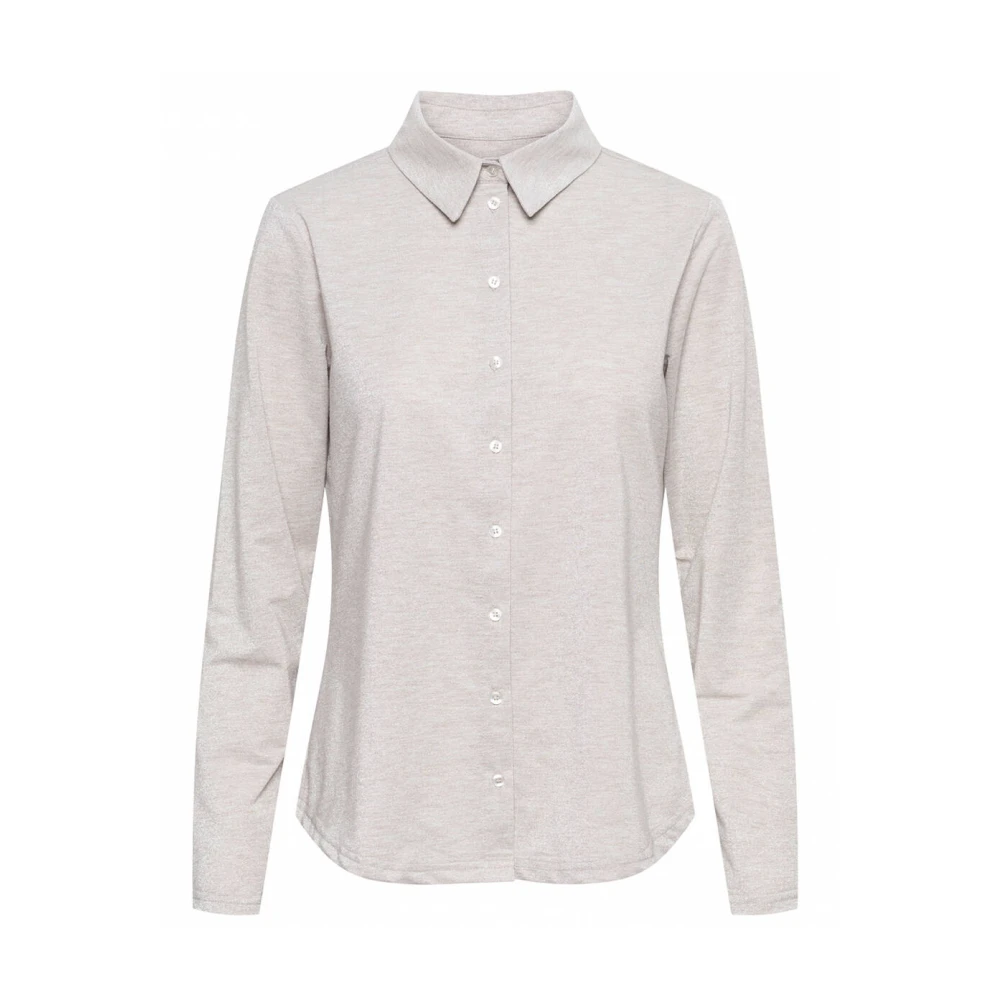 &Co Woman Overhemd met lange mouwen effen kleur Beige Dames
