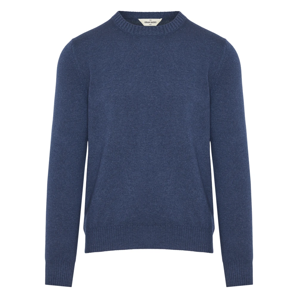 Gran Sasso Luxe Wol Kasjmier Gebreide Kleding Blue Heren