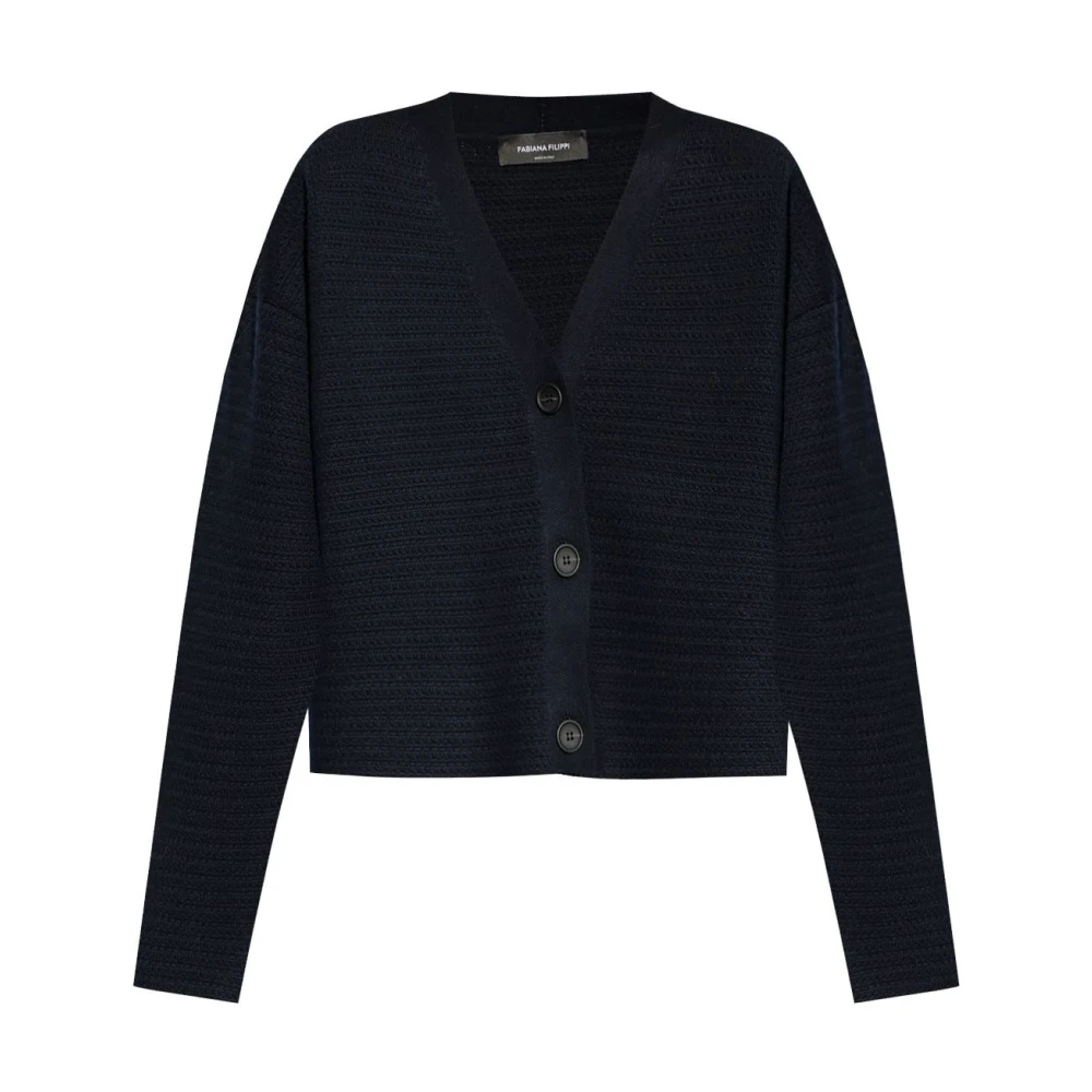 Fabiana Filippi Navy Blauwe Jas Blue Dames