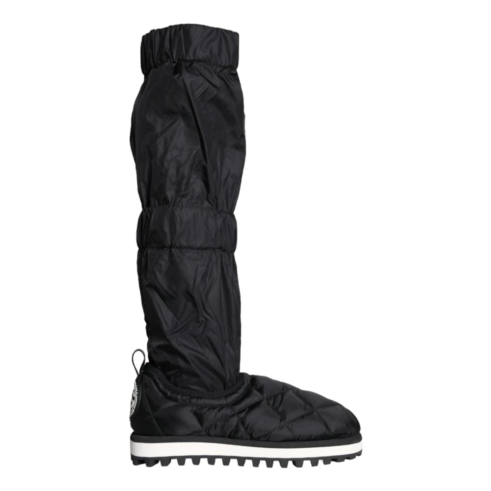 Dolce & Gabbana High Boots, Male, 10 Uk, Quilted High Top Trainers Shoes Black