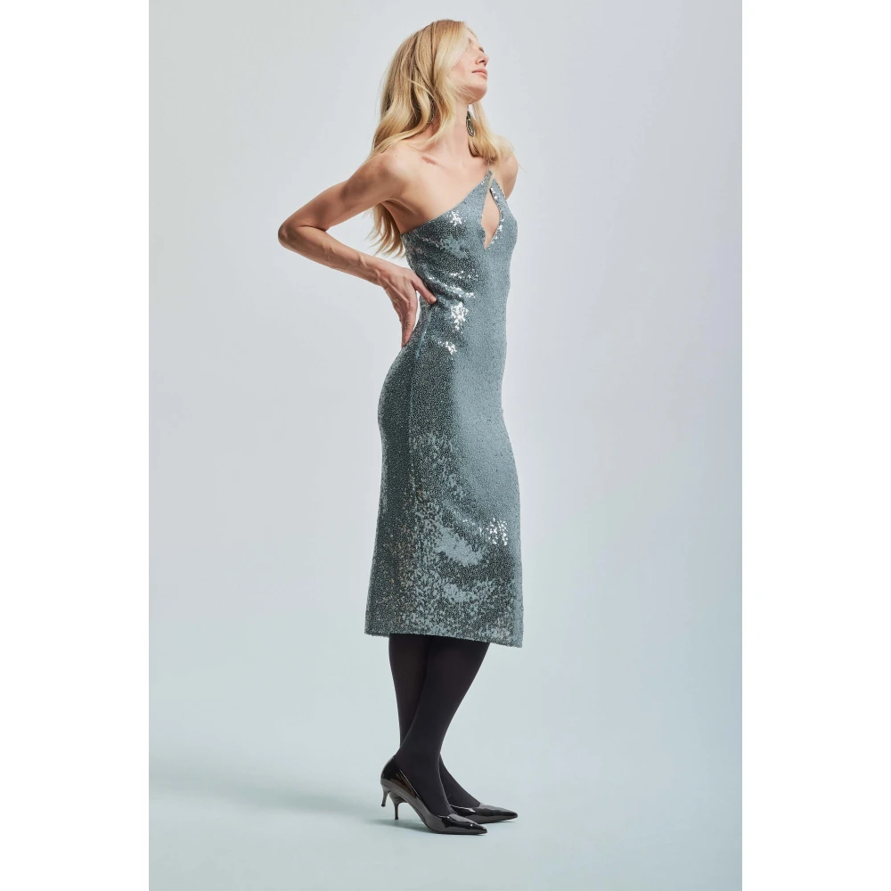 Kocca Paillettenjurk met uitsnijding Gray Dames