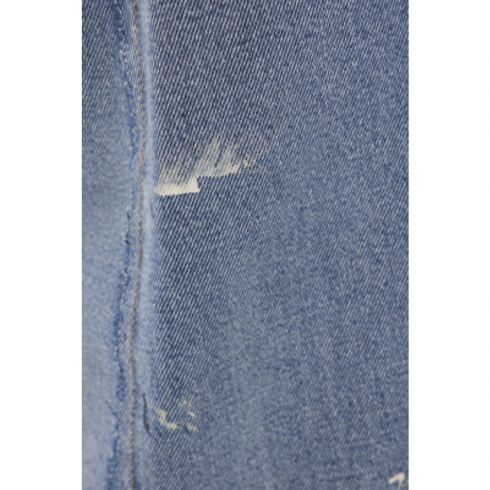 MM6 Maison Margiela Oversize Cropped Denim Jeans Blue Dames