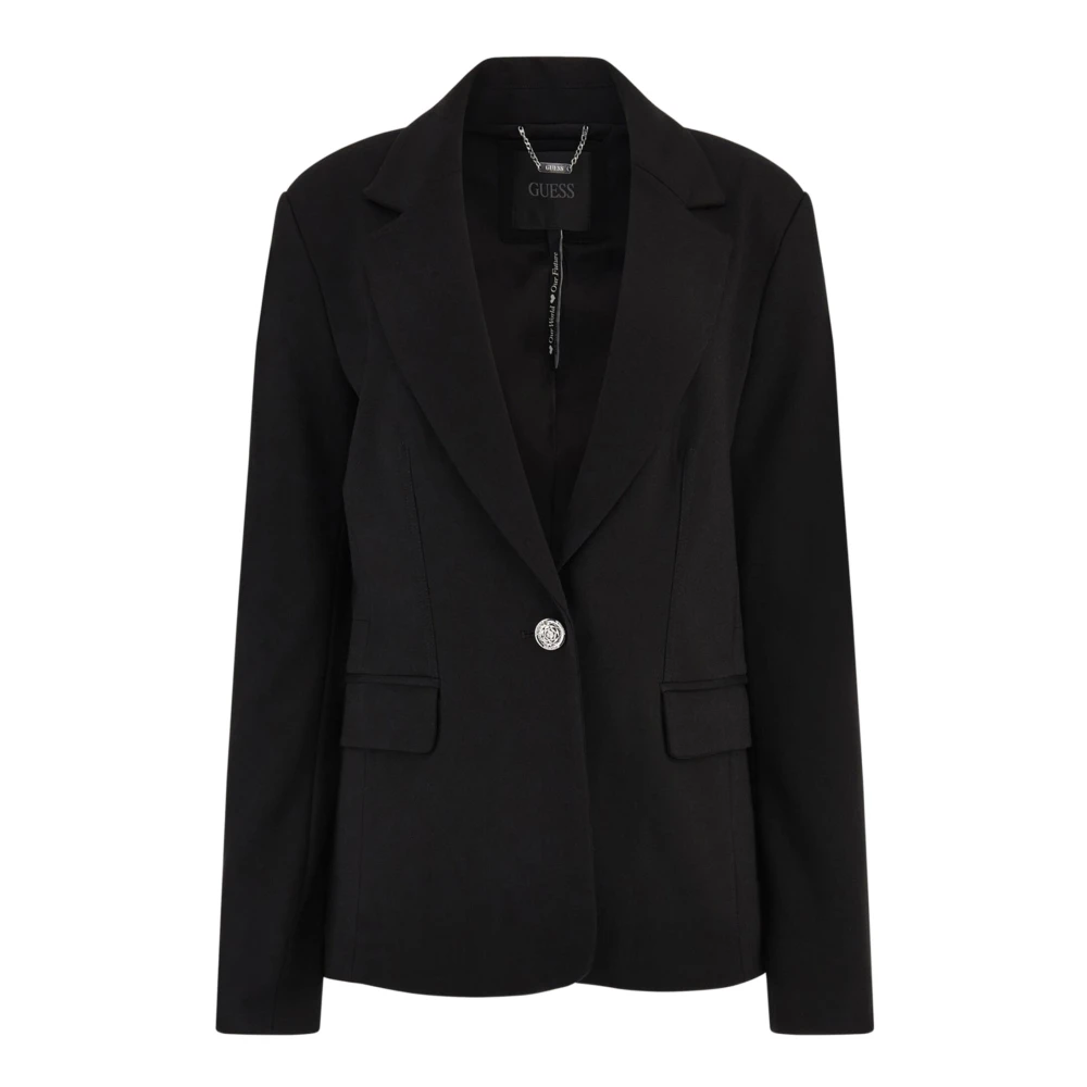 Guess Women's Black Slim Jacket - Blazers - L - Jackets