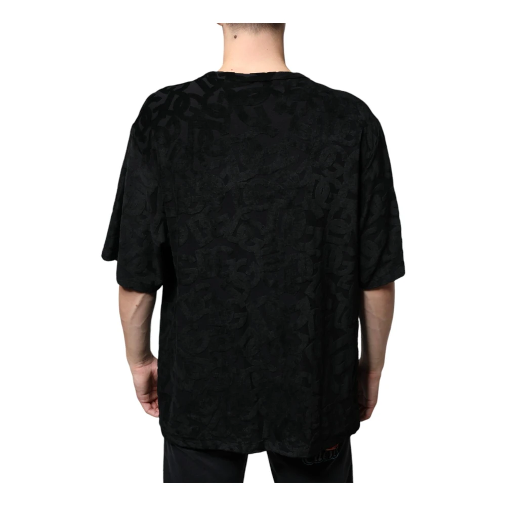 Dolce & Gabbana Logo Print Crew Neck T-shirt Black Heren