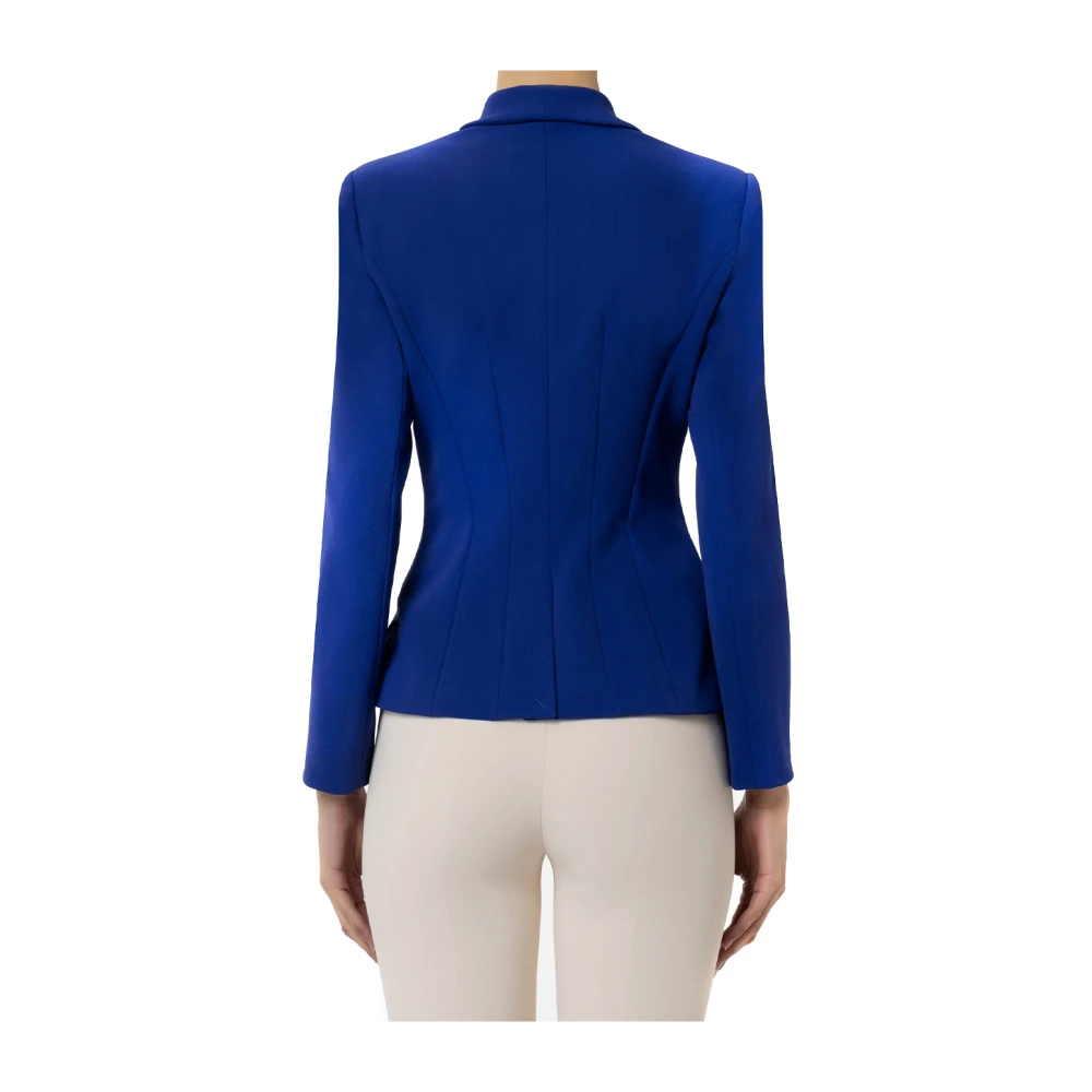 Elisabetta Franchi Blauwe Blazer voor Vrouwen Ss24 Blue Dames