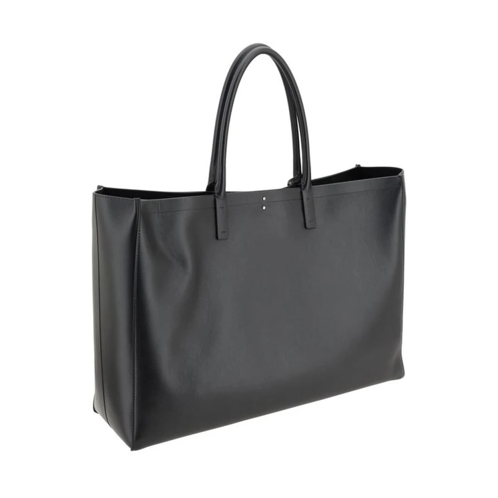 Valentino Garavani Leren schoudertas met draaisluiting Black Heren