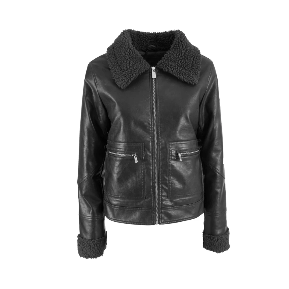 YES ZEE Zwarte jas voor moderne vrouwen Black Dames