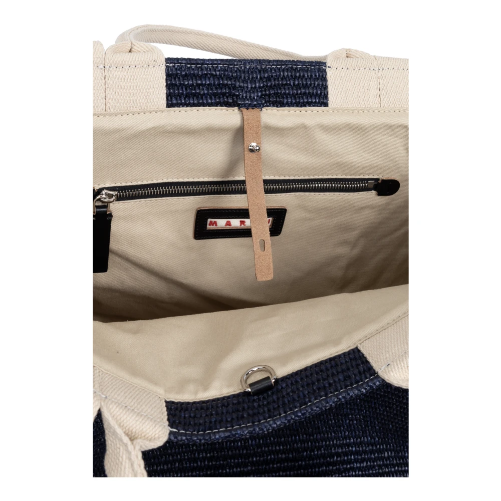 Marni Shopper tas Blue Heren