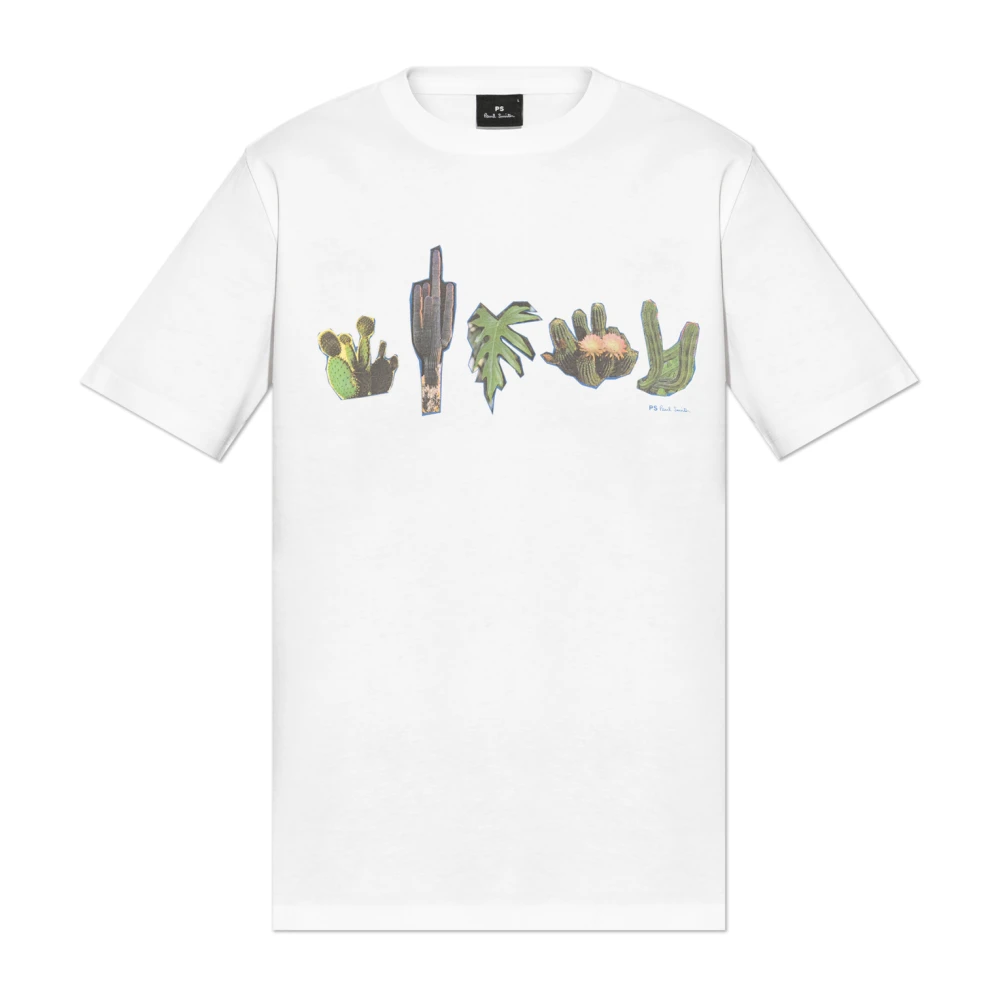 PS By Paul Smith Bedrukt T-shirt White Heren