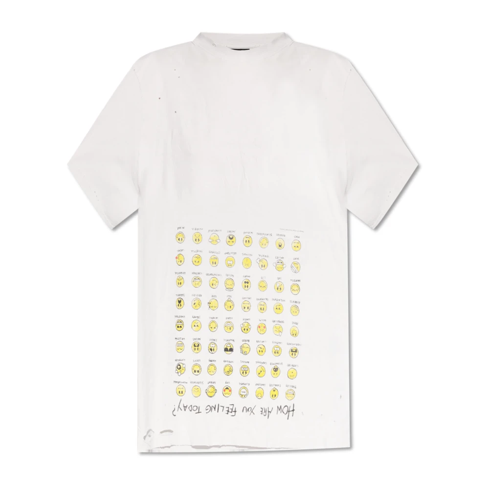 Balenciaga T-shirt met vintage-effect White Dames