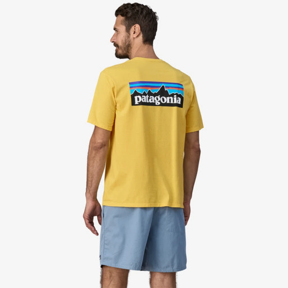 Patagonia Logo T-shirt Yellow Heren