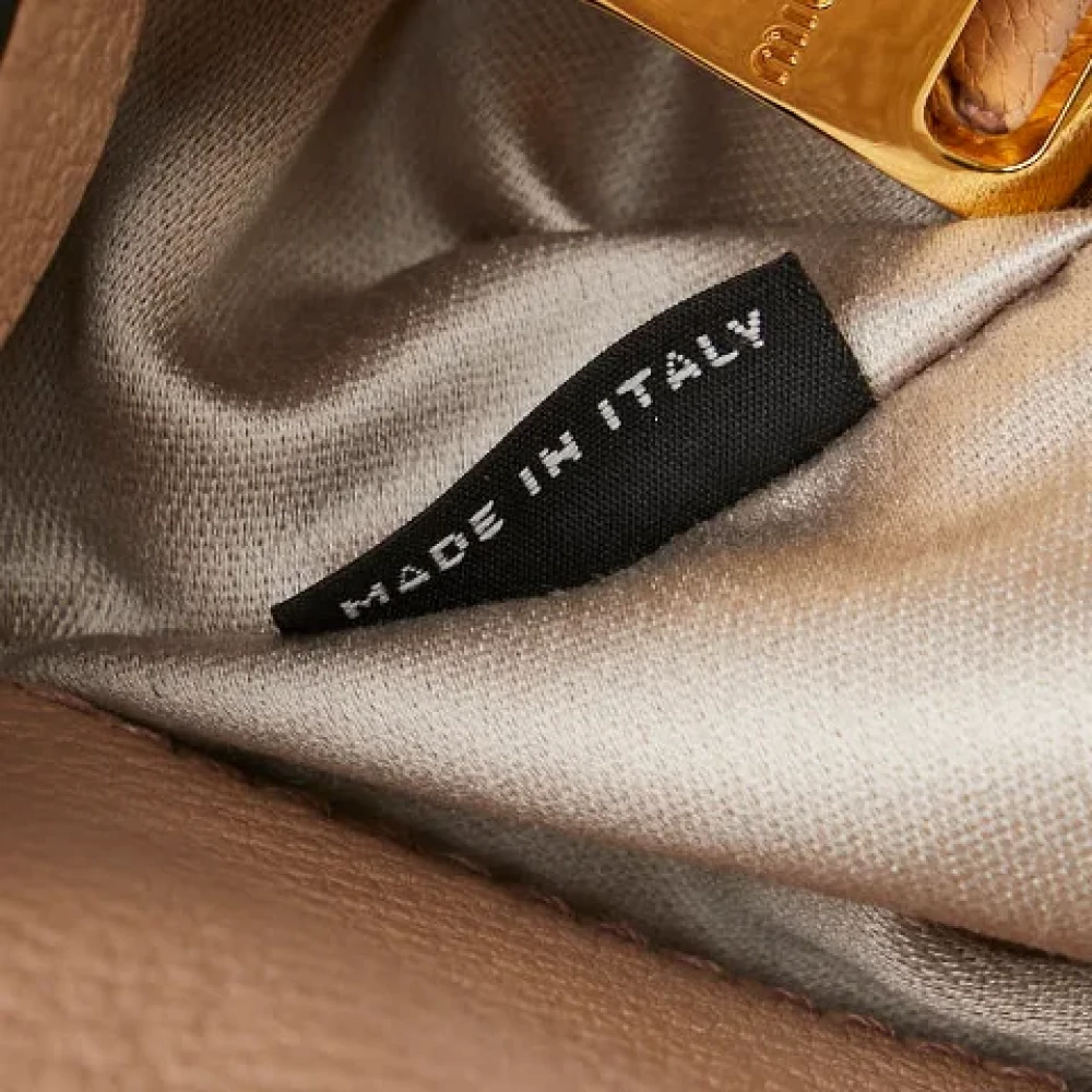 Miu Pre-owned Leather handbags Beige Dames