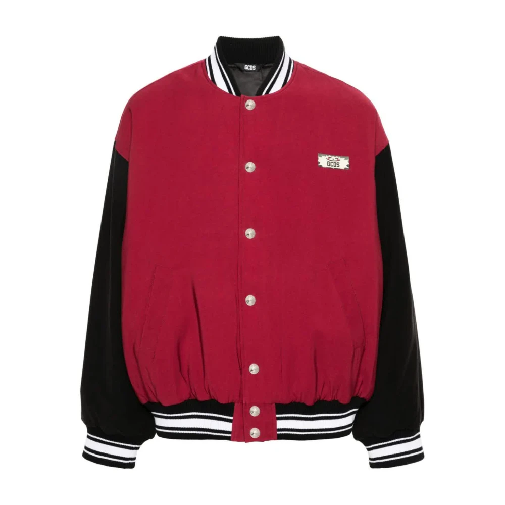 Gcds Bordeaux Varsity Bomberjacka Red, Herr