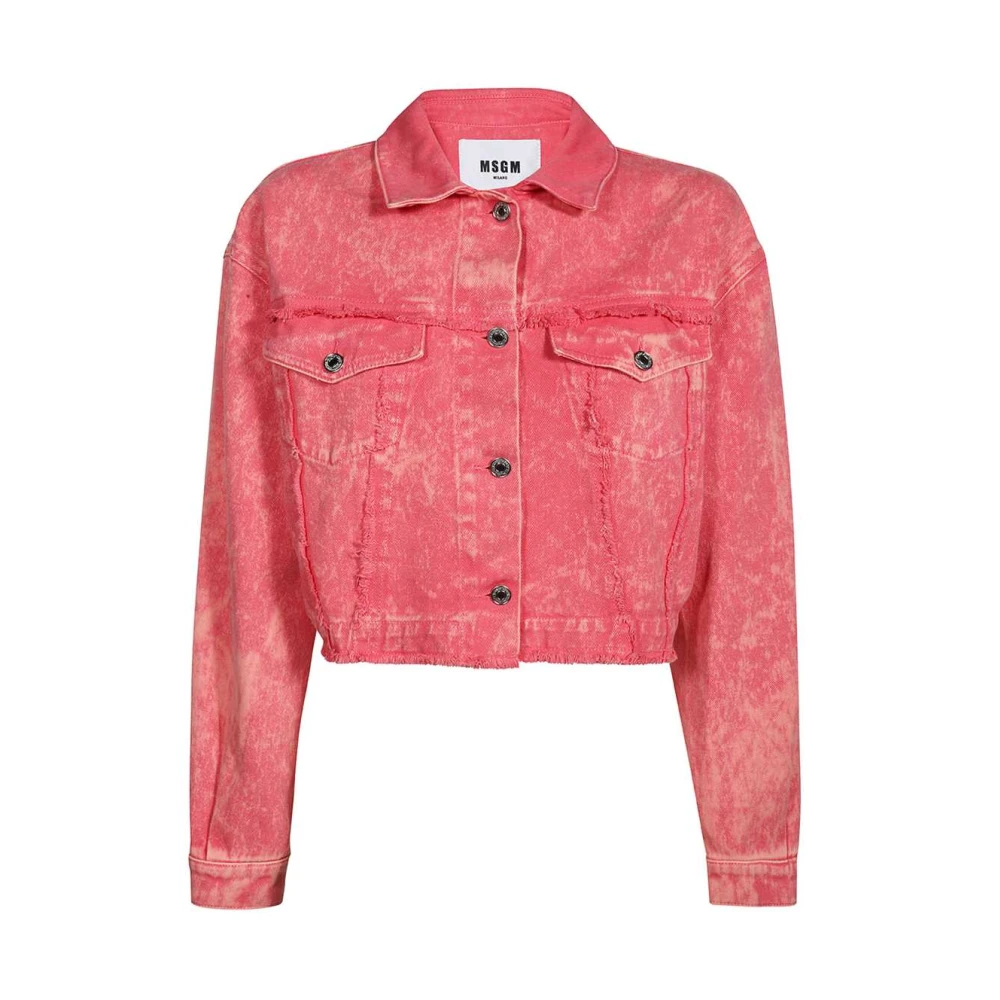 Jackets > Denim Jackets - - Msgm - Modalova