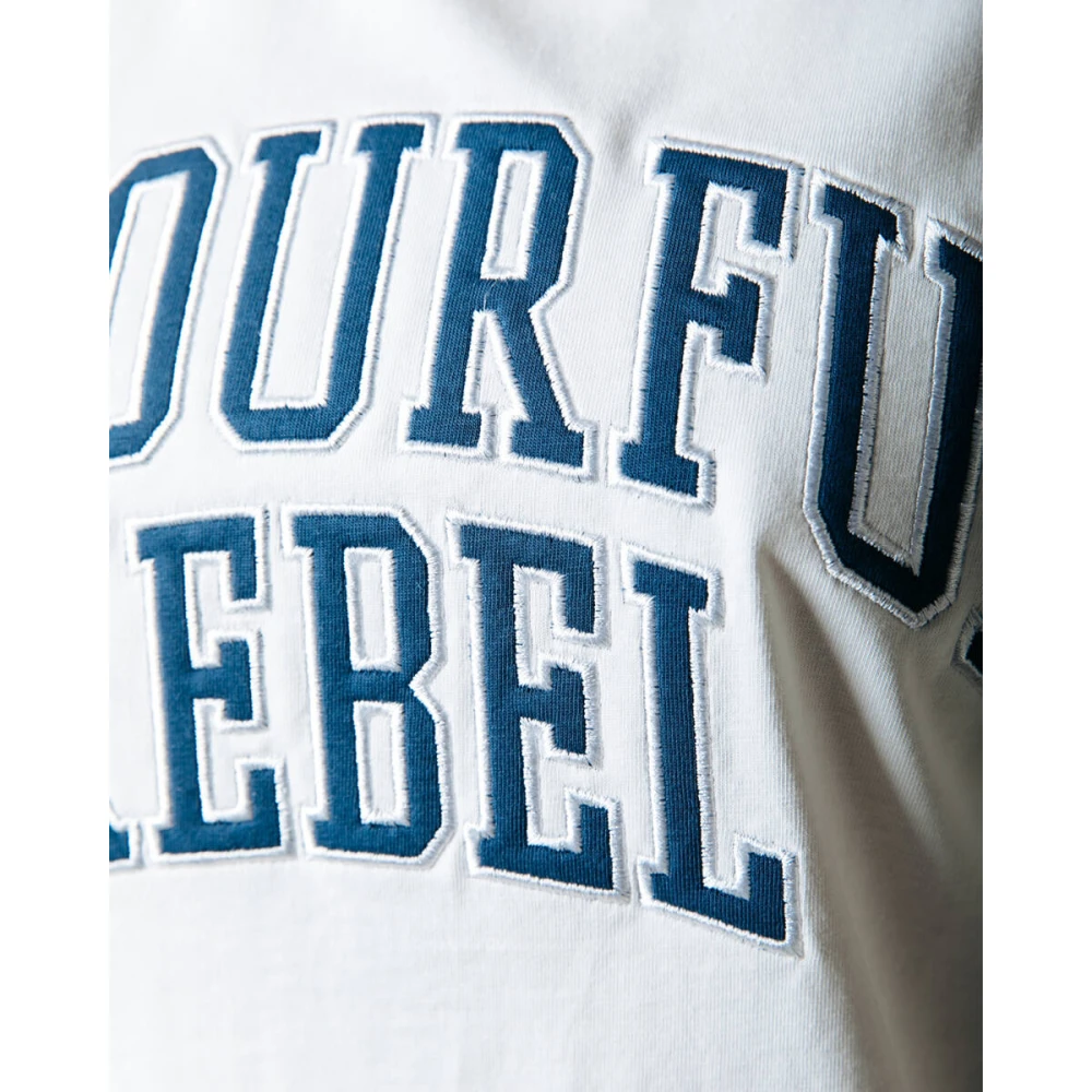 Colourful Rebel CR Print Boxy Tee White Dames