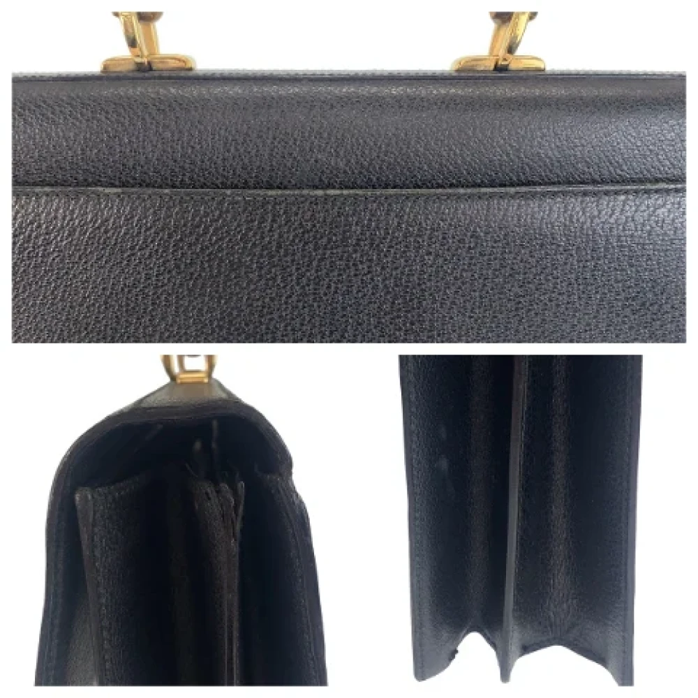 Gucci Vintage Pre-owned Leather gucci-bags Black Heren