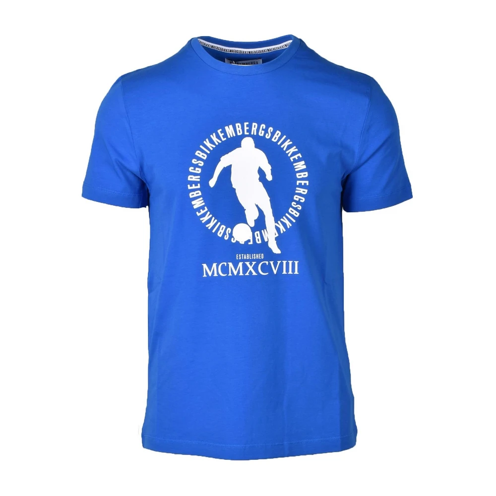 Bikkembergs Stijlvolle Katoenen T-Shirt Collectie Blue Heren