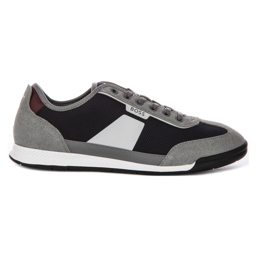 Hugo Men's Gray Nitan Lowp Tx - Sneakers - 9 Uk - Shoes