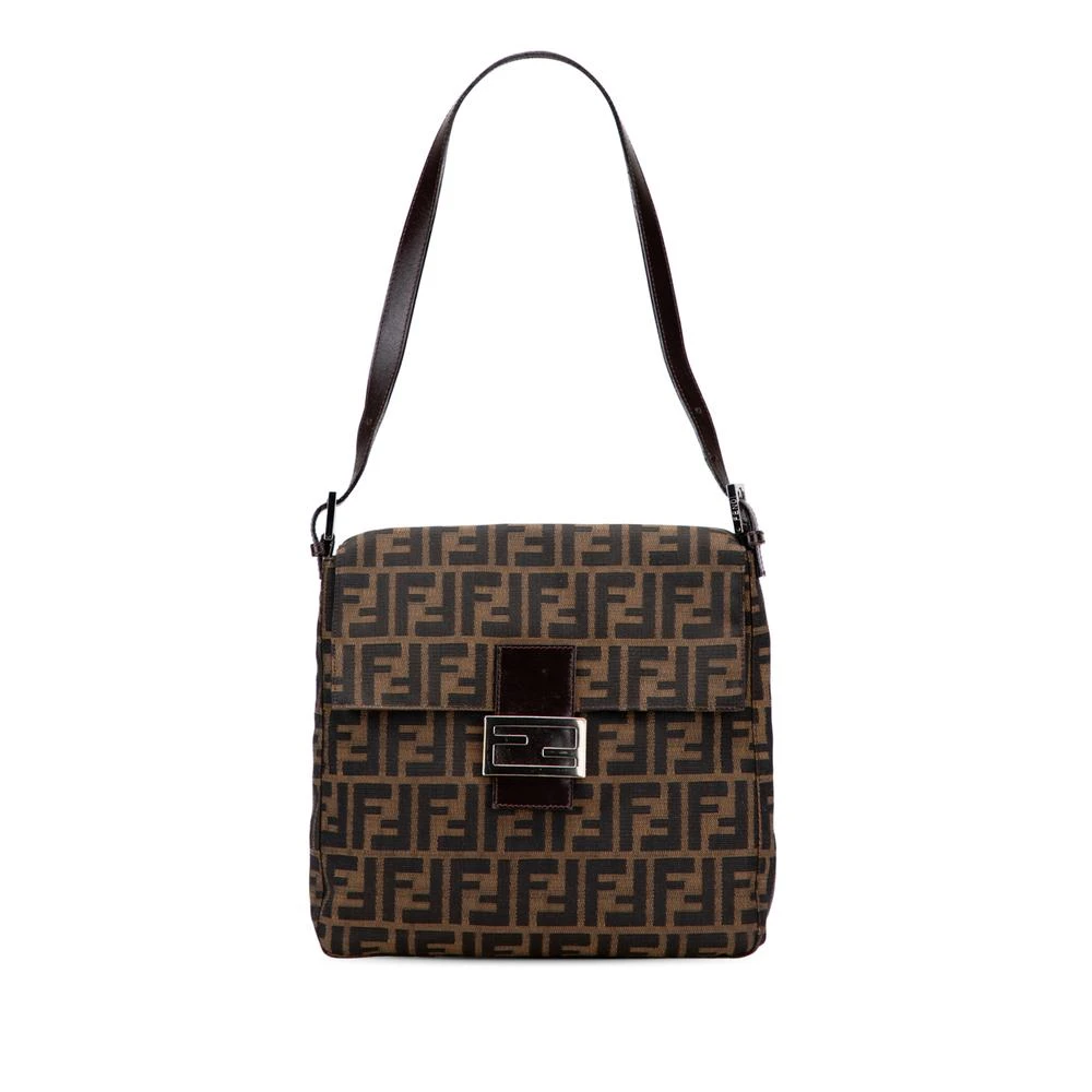 Fendi Vintage Women's Brown Vintage Shoulder Bags, One Size, Pre-Owned Fabric Shoulder Bag