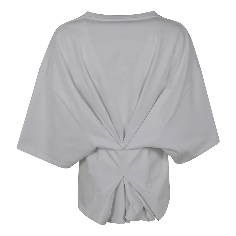 Darkpark Draped Short Sleeved Tee White Dames