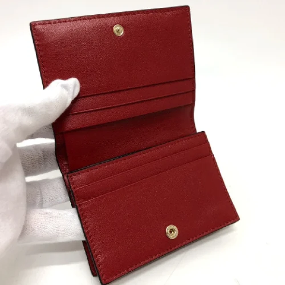 Valentino Vintage Pre-owned Leather wallets Red Dames