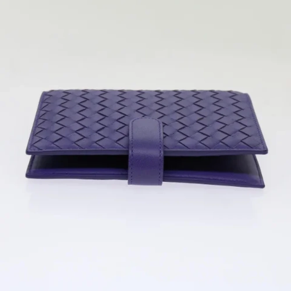 Bottega Veneta Vintage Pre-owned Leather wallets Purple Dames