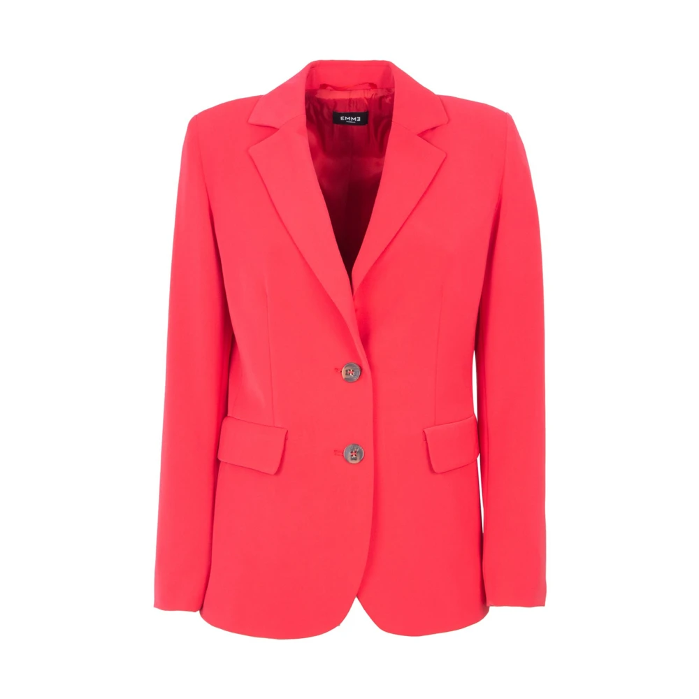 Marella Röd Twill Stretch Blazer Jacka Red, Dam