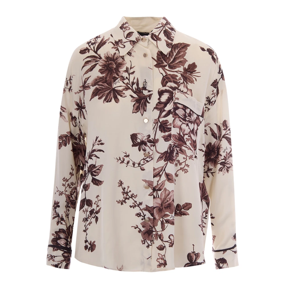 Liu Jo Women's Multicolor Shirts, S, Printed Satin Shirt