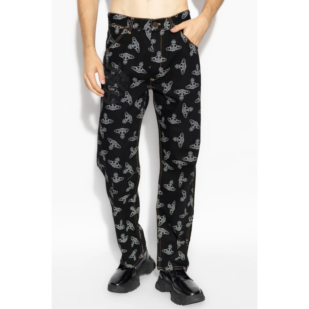 Vivienne Westwood Jeans met logo Black Heren