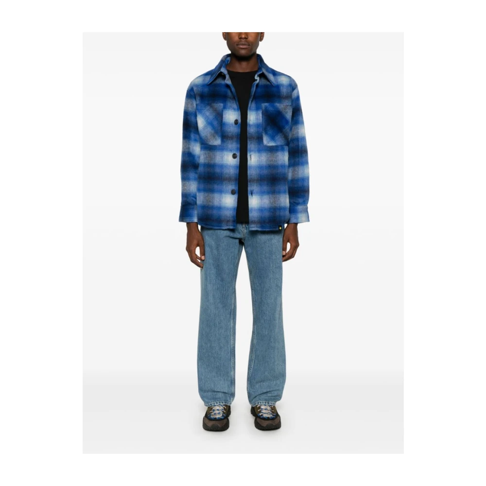 Barrow Flanellen Shirt Dazzling Blue Heren