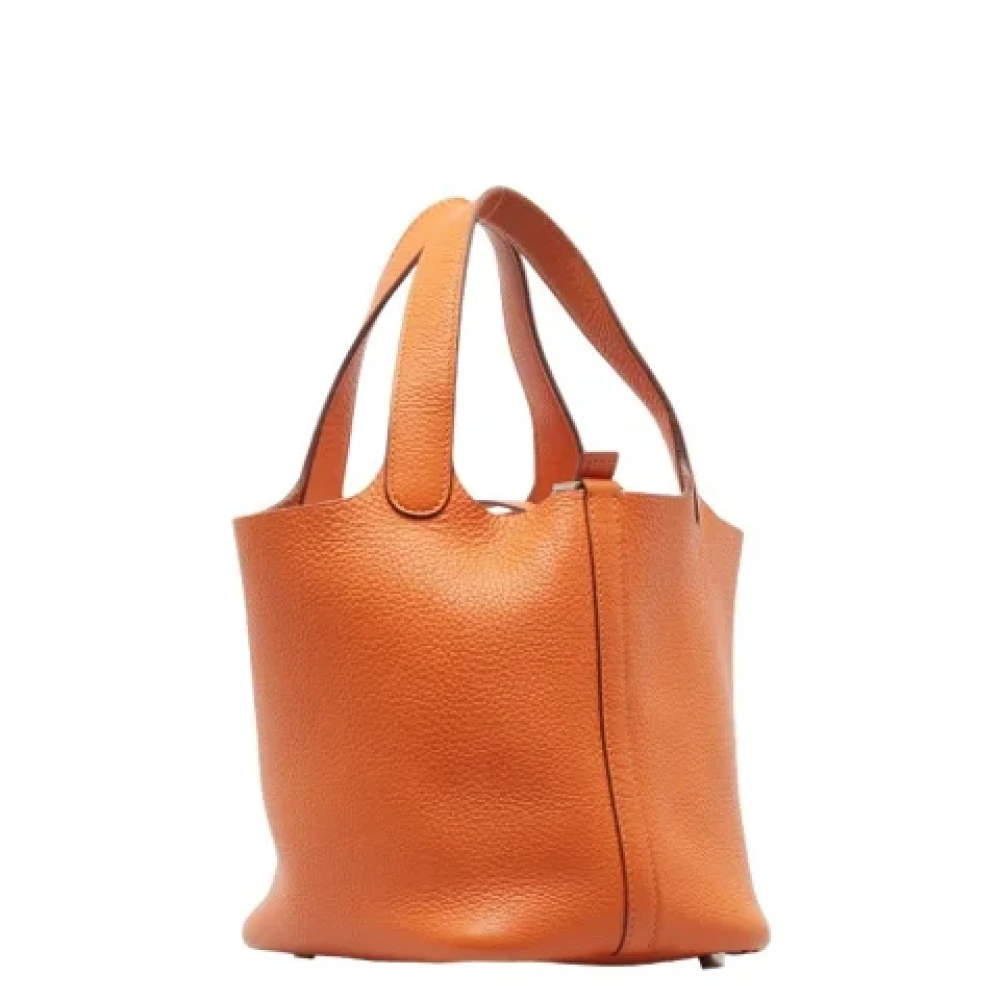 Hermès Vintage Pre-owned Leather handbags Orange Dames