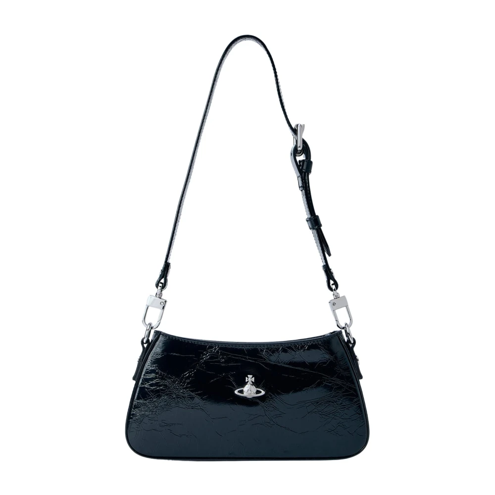 Vivienne Westwood , Shoulder Bags, Female, Black, One Size, Orb Logo Shoulder Bag - Image 6