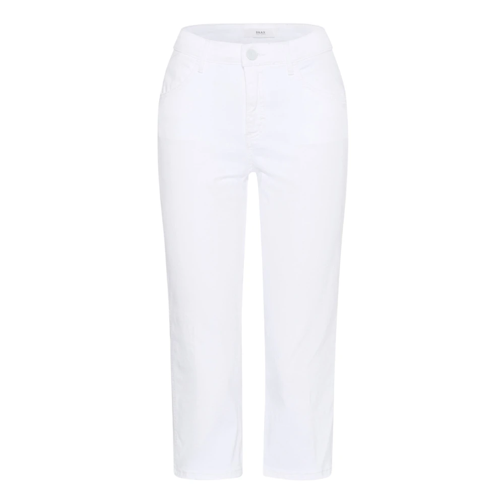 BRAX Slim Fit Capri Jeans White Dames