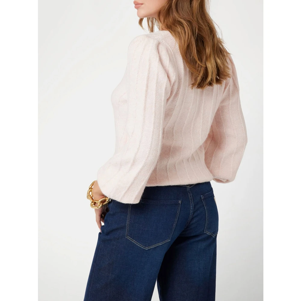 Guess V-hals gebreide trui Pink Dames