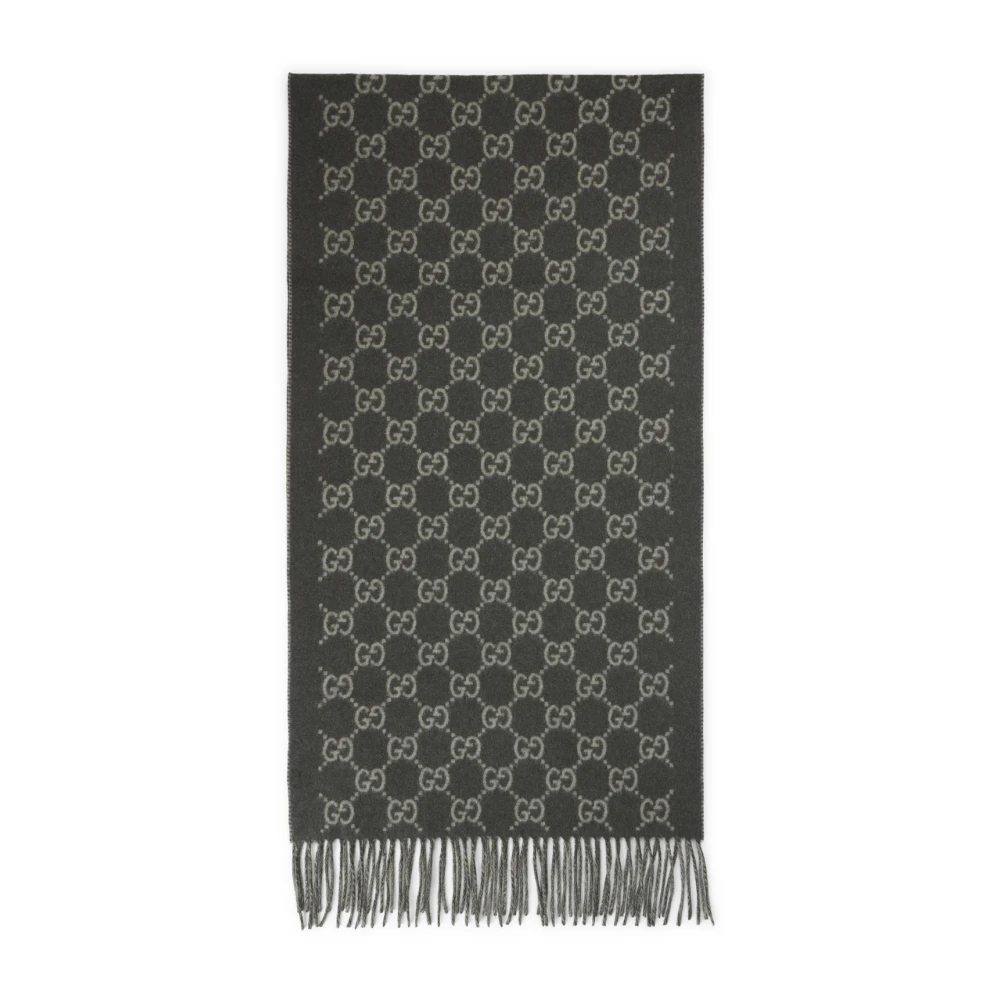 Green Cashmere Scarf with GG Logo - Gucci - Modalova