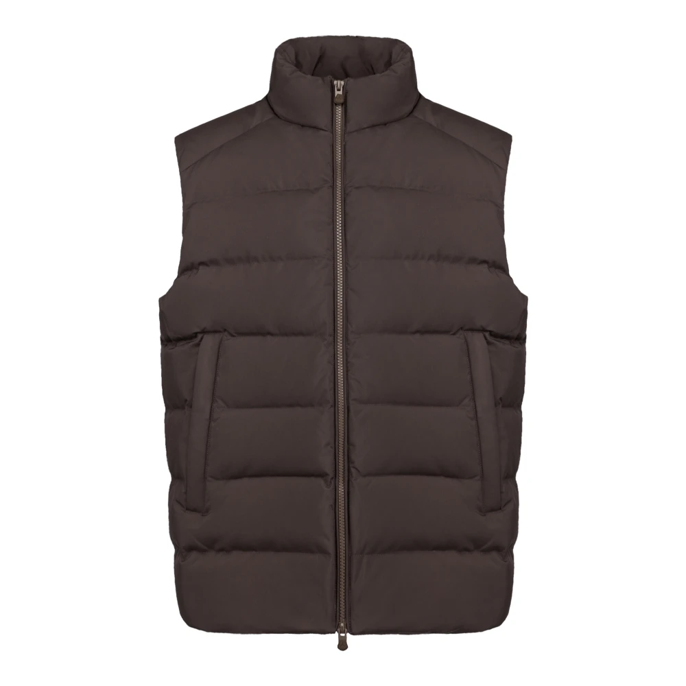 People of Shibuya Gewatteerd Technisch Gilet met Donsvulling Brown Heren