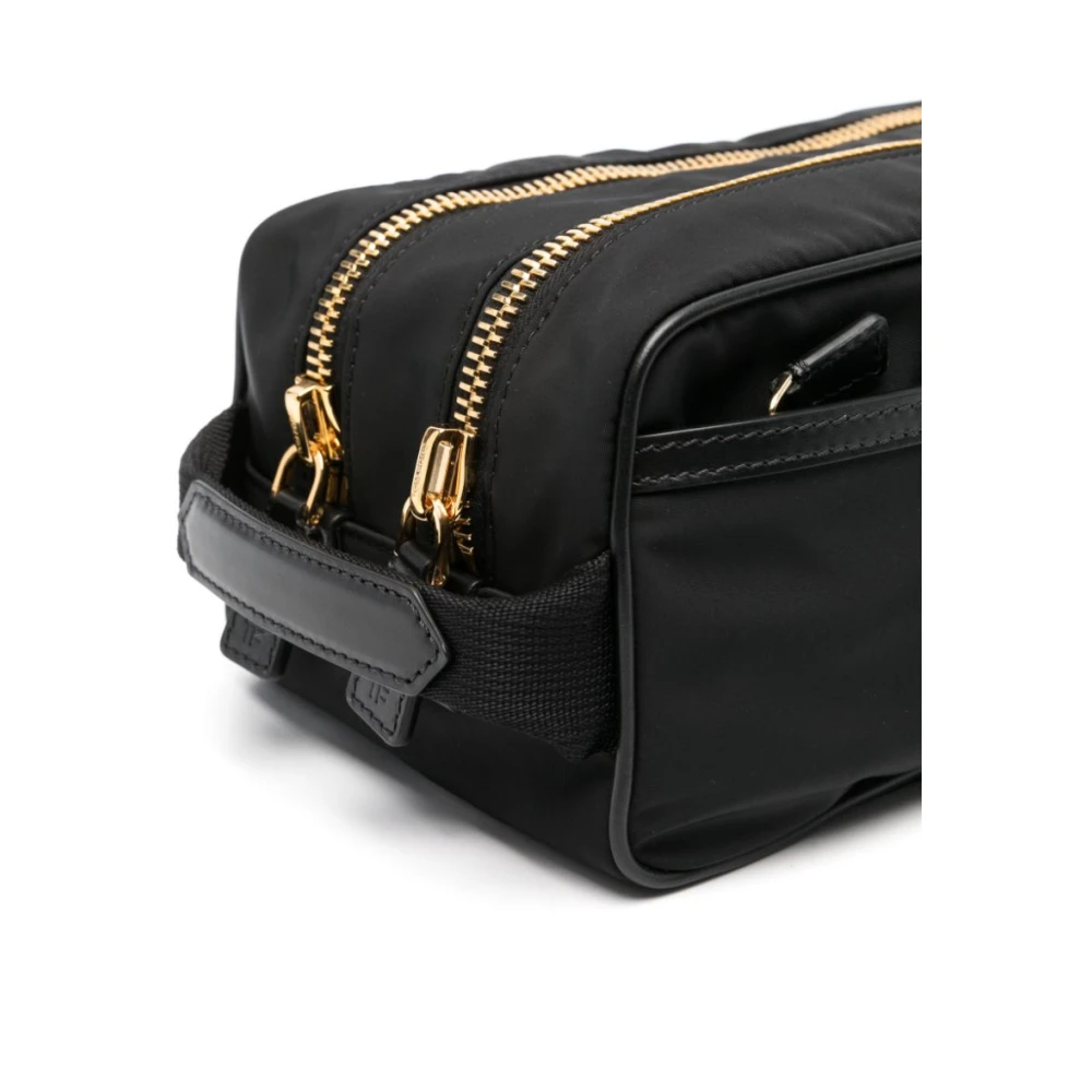 Tom Ford Zwarte Logo Toilettas Black Heren