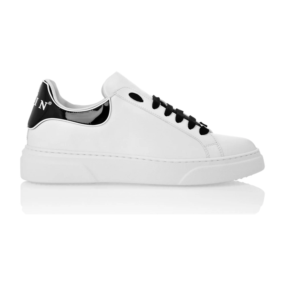 Philipp Plein Vita låga sneakers med logotyp White, Herr