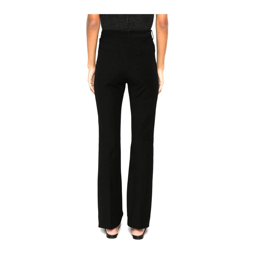 Max Mara Zwarte Twill Slim Bootcut Broek Black Dames