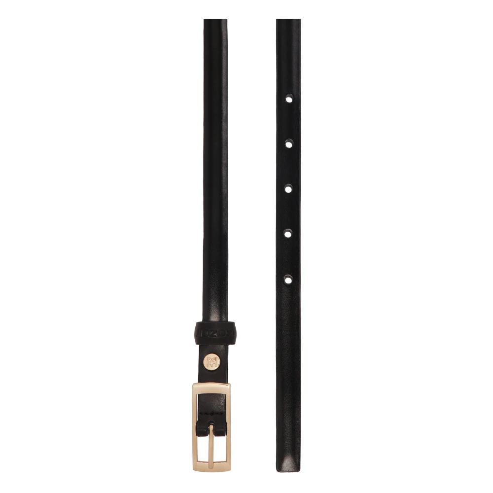 Kazar Smalle leren riem Black Dames