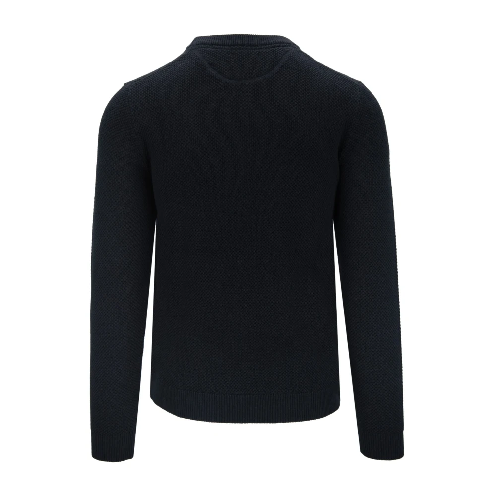 Sun68 Heren Pullover Trui met Merinowol Black Heren