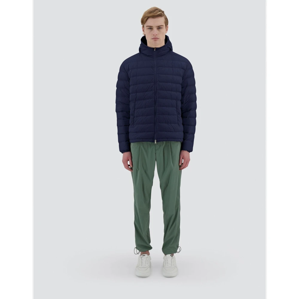 Herno Licht Nylon Stretch Bomber Resort Jas Blue Heren