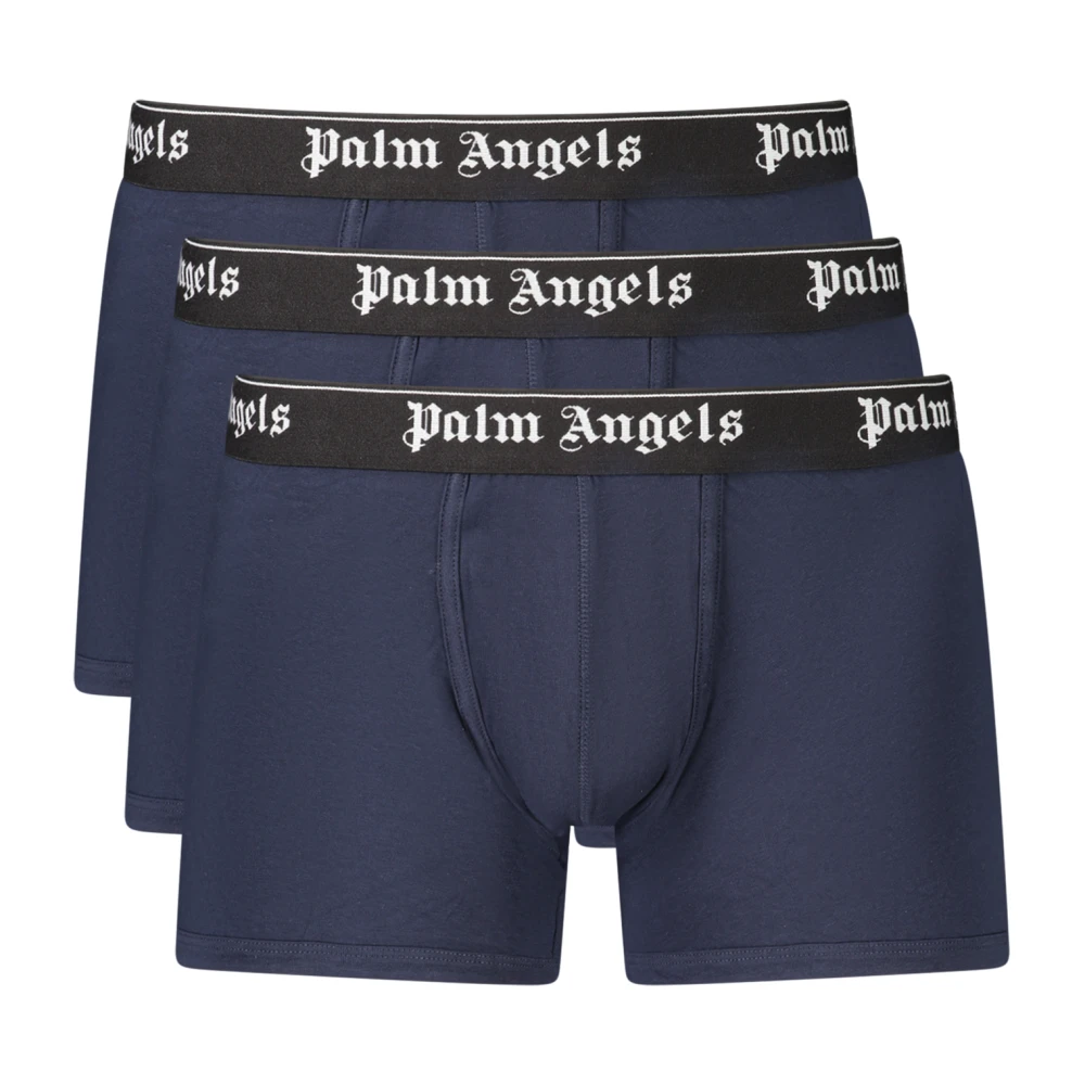 Palm Angels Men's Blue Underpants, S, Classic Tri-Pack Boxer Shorts