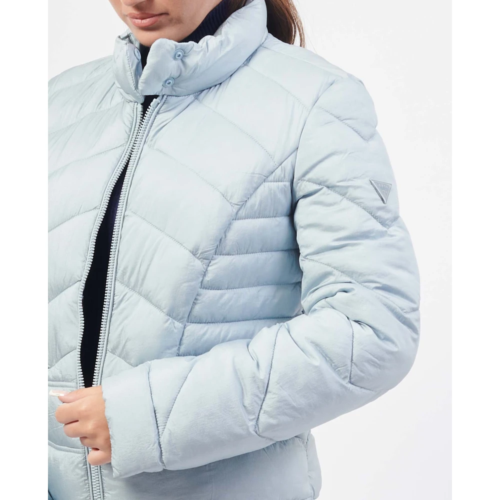 Guess Blauwe Gewatteerde Geïsoleerde Jas Blue Dames